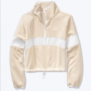 VS PINK Knit Quarter Zip Top